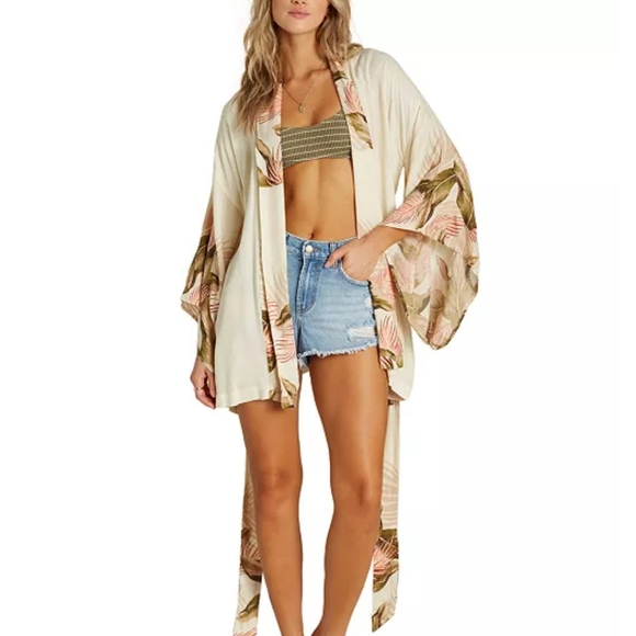 Billabong Ko Ko Mo Kimono Cover Up M/L - Picture 5 of 10